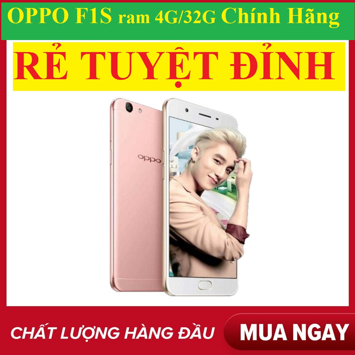 Điện thoại Oppo F1s (4GB/64GB) 2sim, Camera sắc nét, đánh PUBG/LIÊN QUÂN...
