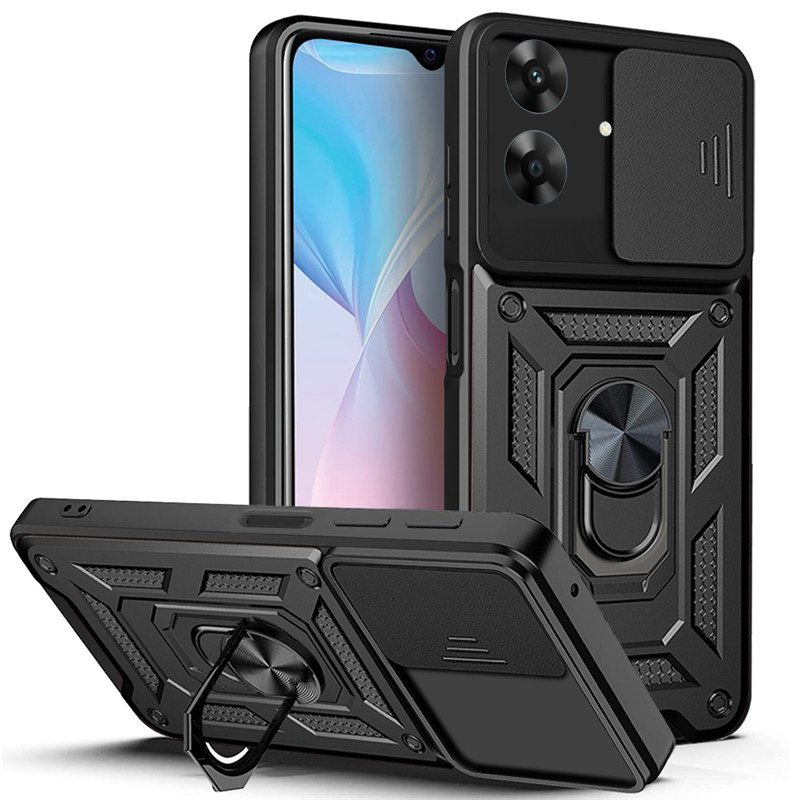 Phone case For Realme Note 60 Back cover Hard Armor Shockproof Camera Protection Bracket Navigation Holder Ring cover for For Realme Note 60X Cover cases. 