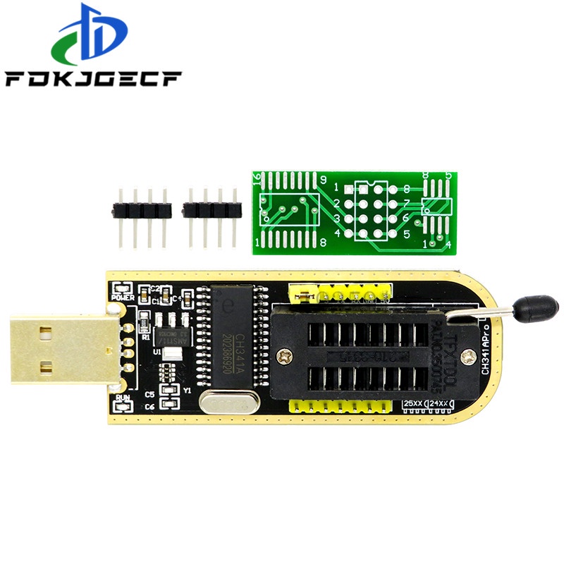 Ch341a ch341 24 25 series eeprom flash bios usb programmer with software & driver integrated circuit