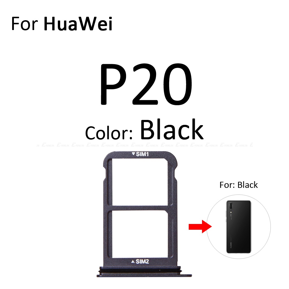 Khay thẻ Sim ổ cắm khe cắm Reader adapter cho Huawei P20 Pro Lite Micro SD đồ đựng thẻ nối linh kiện sửa chữa