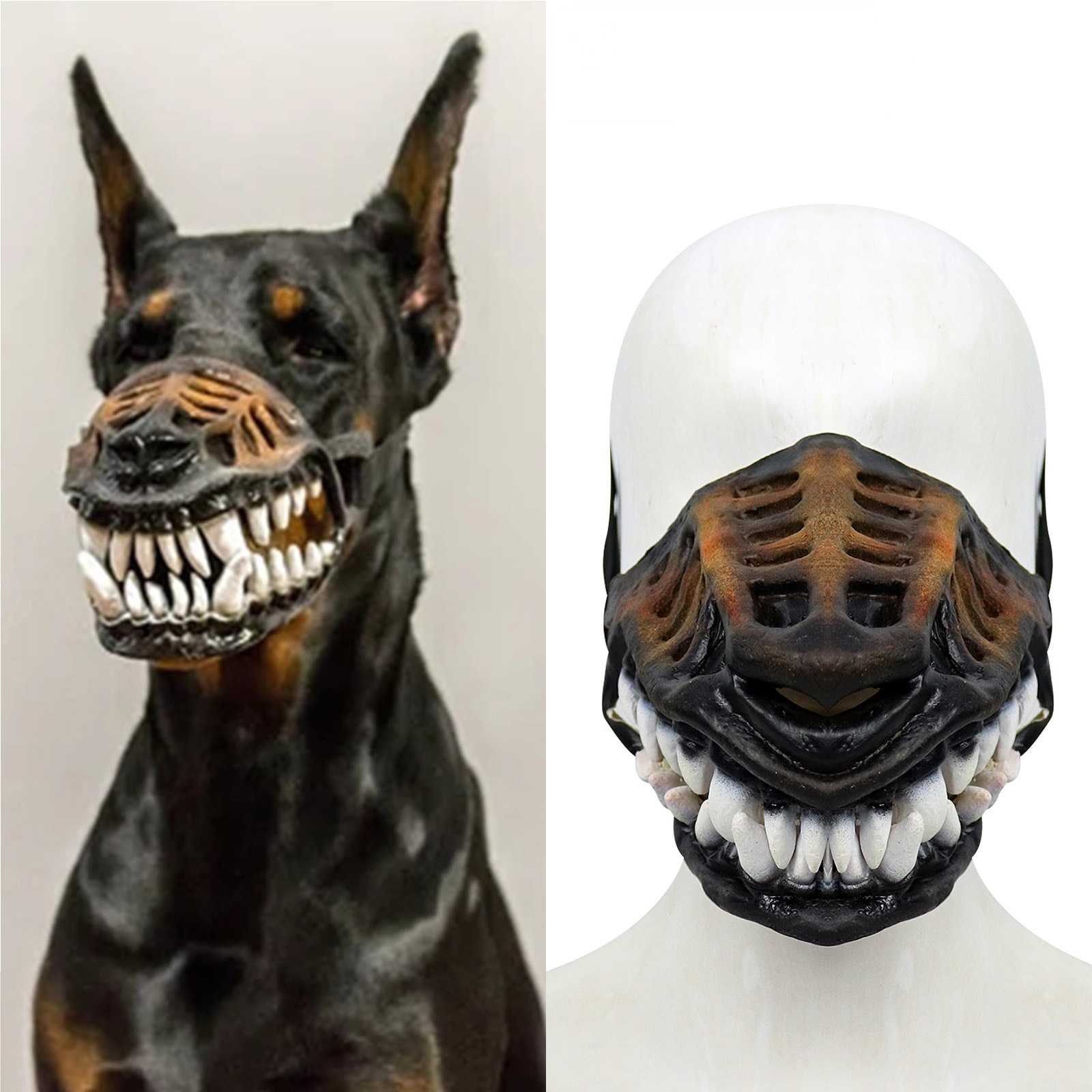 Halloween dog 2024 muzzle scary