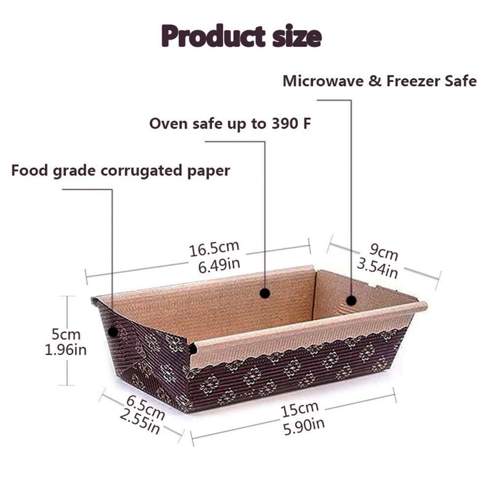 FALLFORBEAUTY Paper Loaf Pans 25Pcs Bakery Rectangle Kraft Cake Liner