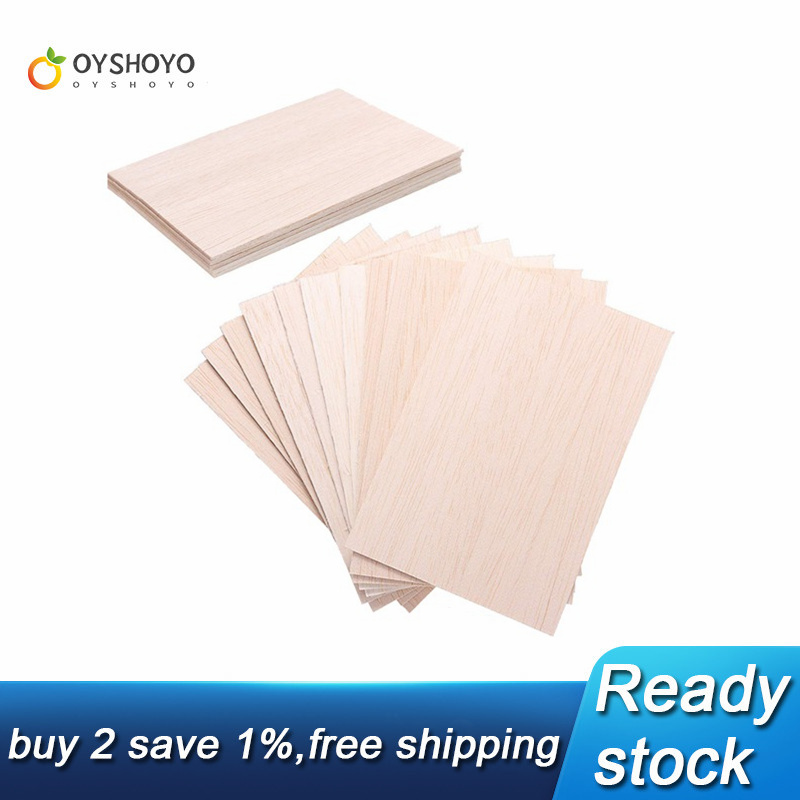 Unfinished Wood Wooden DIY Ornaments 6 Pack Balsa Wood Sheets 300x300x1.5mm Basswood Thin Craft Wood Board for House Aircraft Ship Boat Arts and Crafts School Projects 