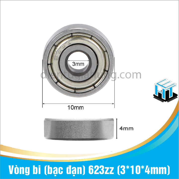Combo 2 cái Vòng bi (bạc đạn) 623zz kích thước(3*10*4mm)(2 cái)
