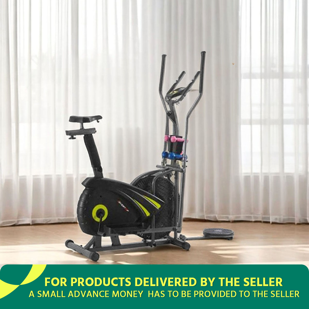 (3 In 1) ET-ORB16DP Orbitrac Exercise Bike Black