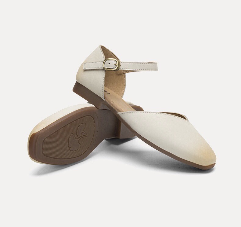Giày Sandal Nữ 2p Mũi Vuông Dễ Đi E12