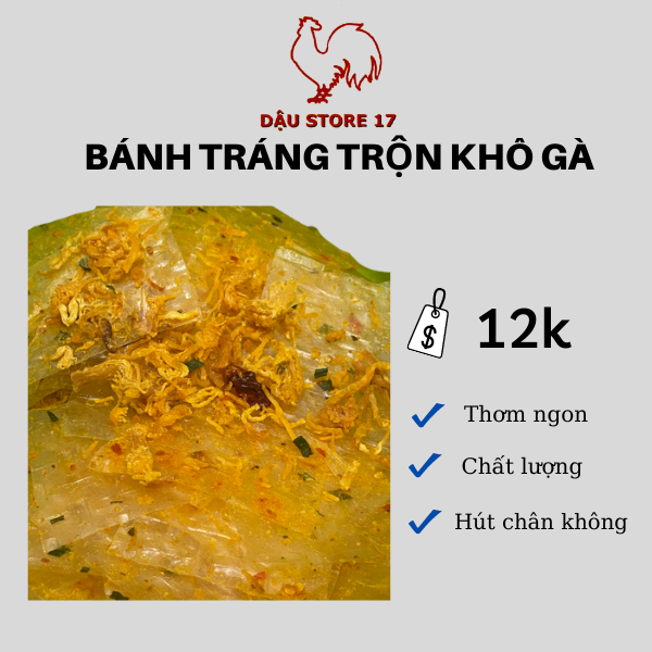 [DẬU STORE 17] Bánh Tráng Trộn Khô Gà