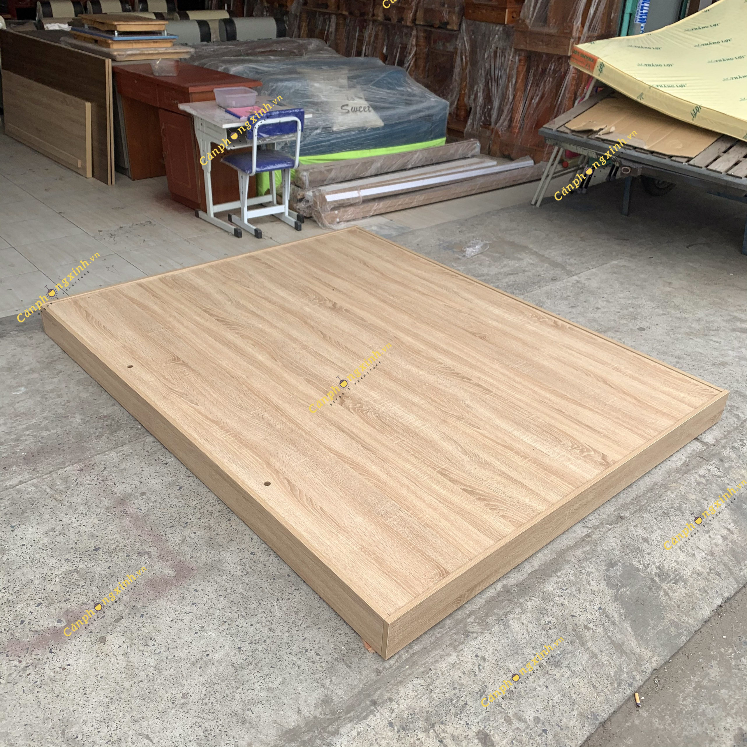 Giường ngủ bệt kiểu nhật, không đầu giường, gỗ mdf cpx-gb02