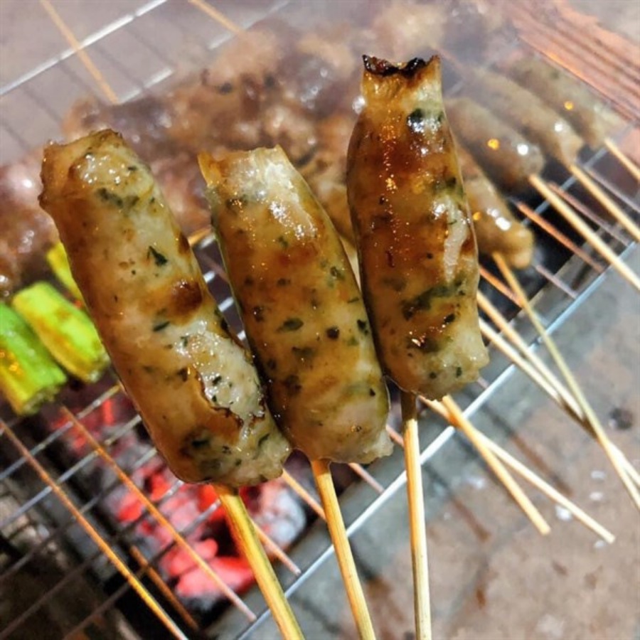 combo 2 khay dồi sụn nướng thơm ngon (dồi sụn Hà Thành) 500gr