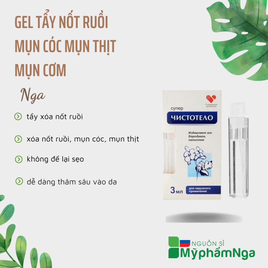 Gel tẩy nốt ruồi, mụn thịt , mụn cóc