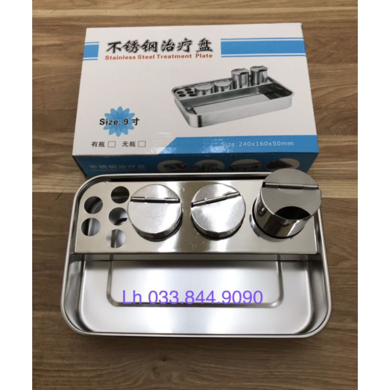 Bộ khay hộp y inox đa năng dùng trong spa, phẫu thuật thẩm mỹ