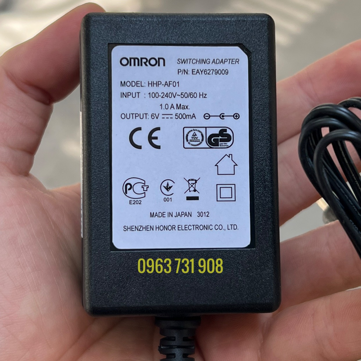Sạc máy đo huyết áp Omron 6V bảo hành 12 tháng