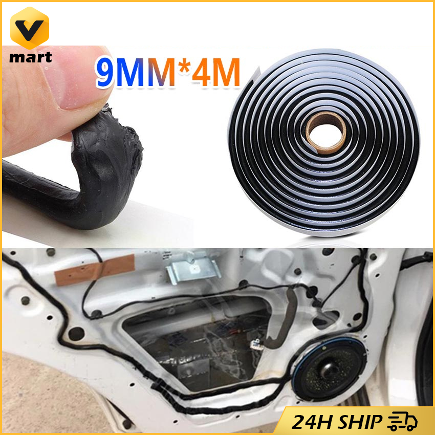 ZXMT 4M (13ft) Butyl Rubber Sealant Tape – Black, Self-Adhesive For Car Windshield, Headlights, Doors