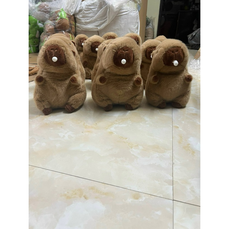Gấu Bông CAPYBARA Chuột Lang Nước Thổi Bóng 25cm Cute
