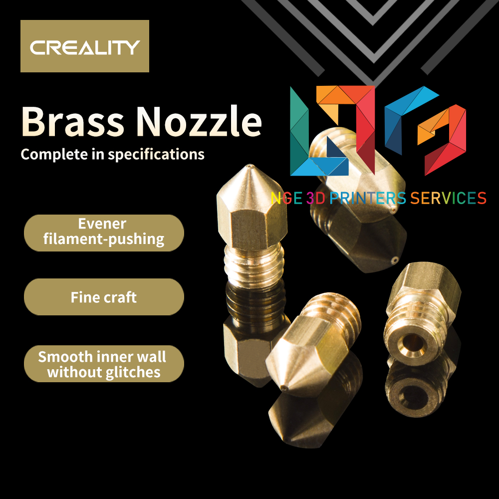 Đầu đùn nhựa máy in 3d CREALITY 3D Printer Part 3D Printing Brass Nozzle cho Ender 3 và Ender 5 Series ..5pcs/ set