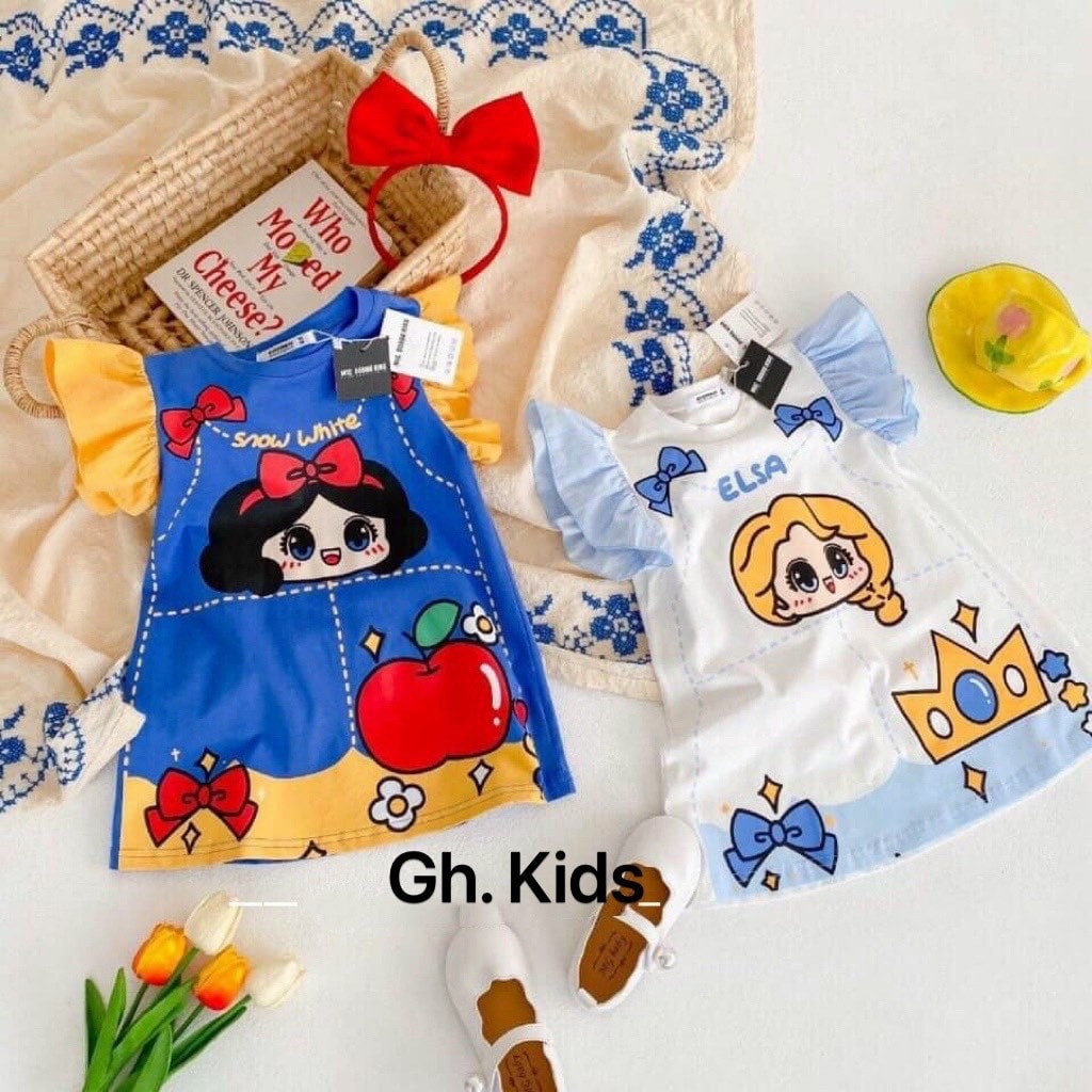 [SIZE NHÍ+ĐẠI] ĐẦM BÉ GÁI E.L.S.A IN HÌNH DỄ THƯƠNG