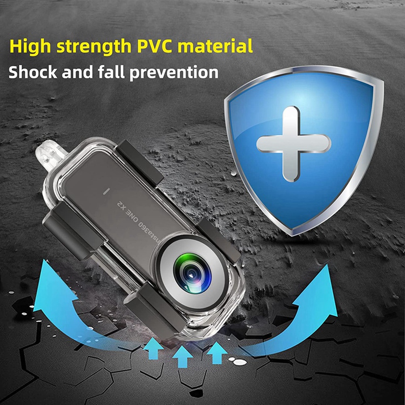 Waterproof Housing Case for Insta360 ONE X2, Underwater Dive Protective Shell 40M (131Ft) Aciton Camera Accessories