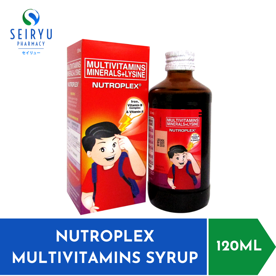 NUTROPLEX SYRUP ( MULTIVITAMINS MINERALS + LYSINE) 120ML & 250ML