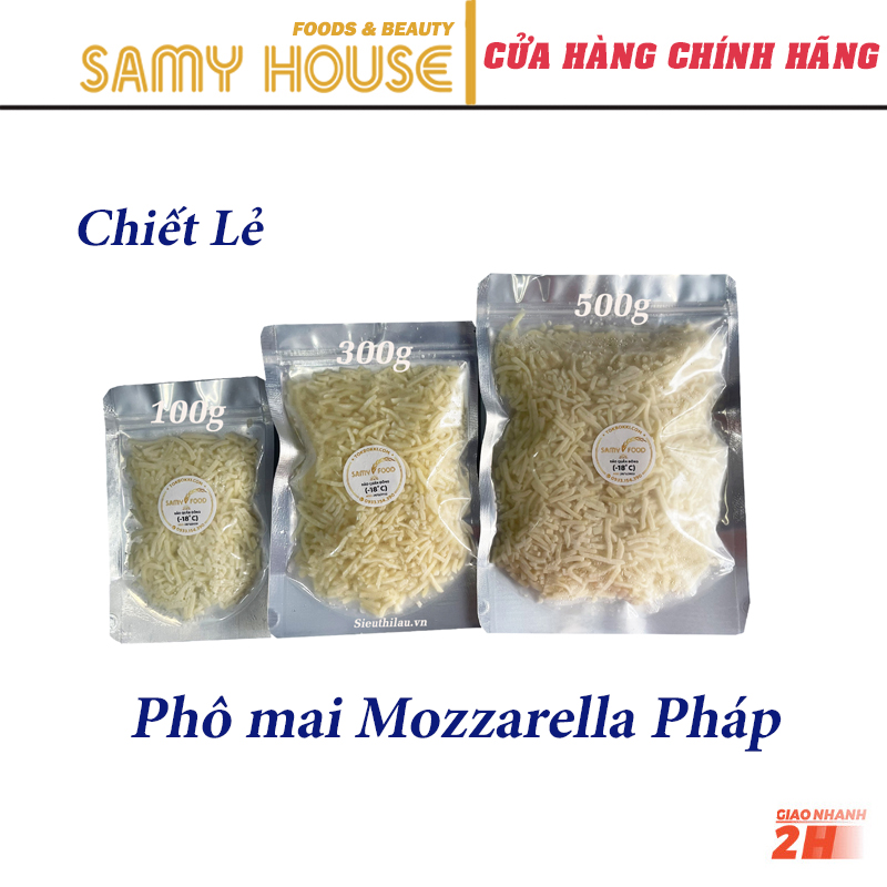 [Samy Food] [HCM SHIP 2H] Phô Mai Sợi Pháp Mozzarella Gói Chiết