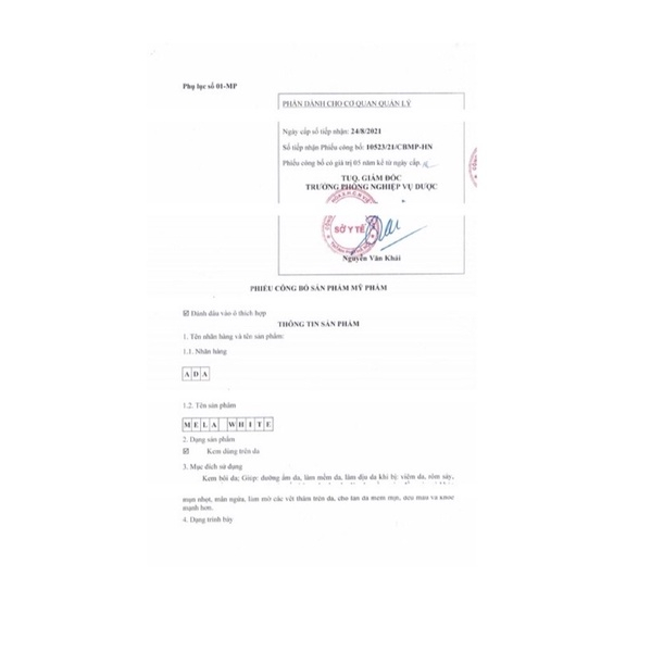 Serum Căng Bóng Mờ Thâm-Mela White-Ada Group- 10Ml