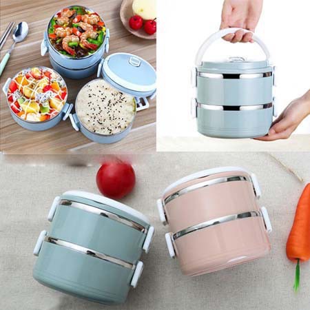 Hộp đựng cơm 2 tầng giữ nhiệt, lõi inox siêu bền