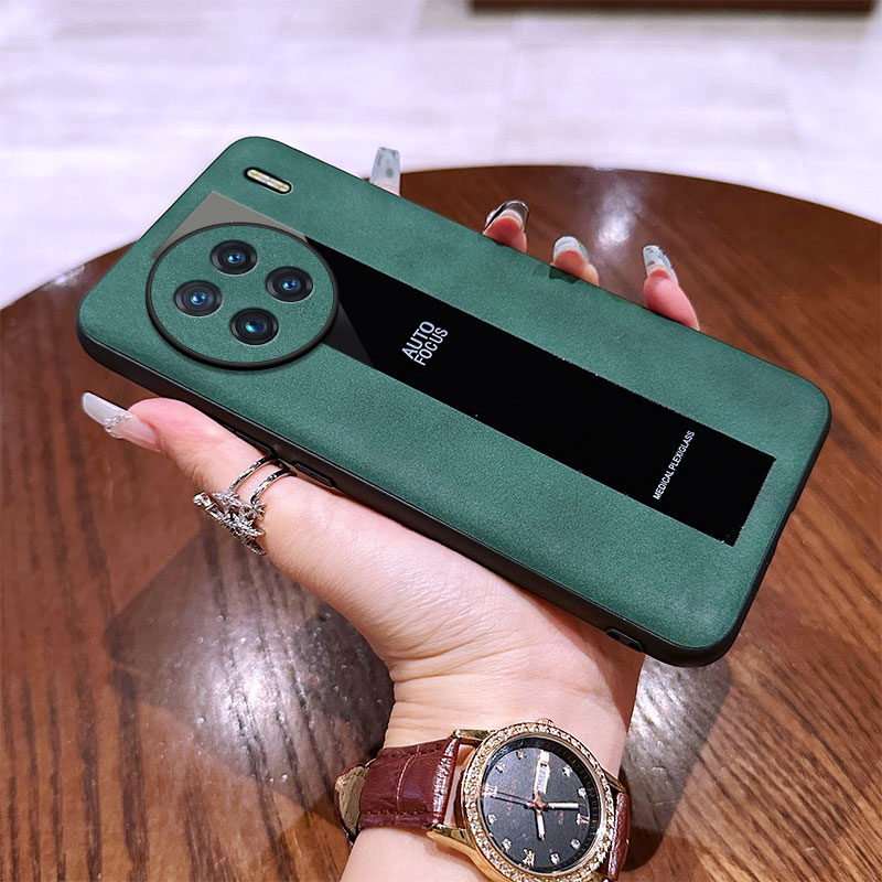 For Vivo X60 X70 X80 X90 X90S Pro Plus Case Fluff Luxury Sheepskin Silicone Soft Business All-Inclusive Leather Anti-knock for Vivo X70T X60T Phone casing.
