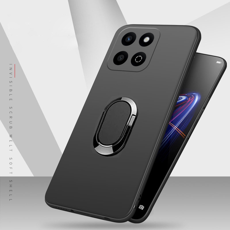 For Honor X7C Case Soft Silicone Matte Full Protector Shockproof Car Adsorb Holder Ring For Honor X7C Back cover Phone Cases.