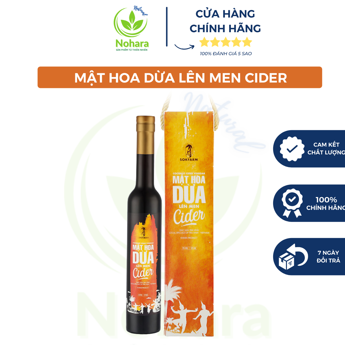 Mật Hoa Dừa Lên Men Cider Sokfarm 375ml