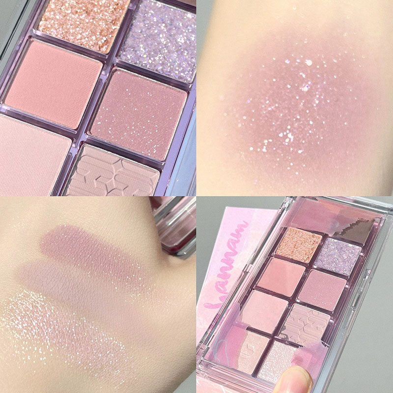 Ten Color Eyeshadow Palette Earth Tone Pearly Matte Shimmering Eyeshadow Palette Waterproof Long-lasting Eyeshadow Shiny Makeup