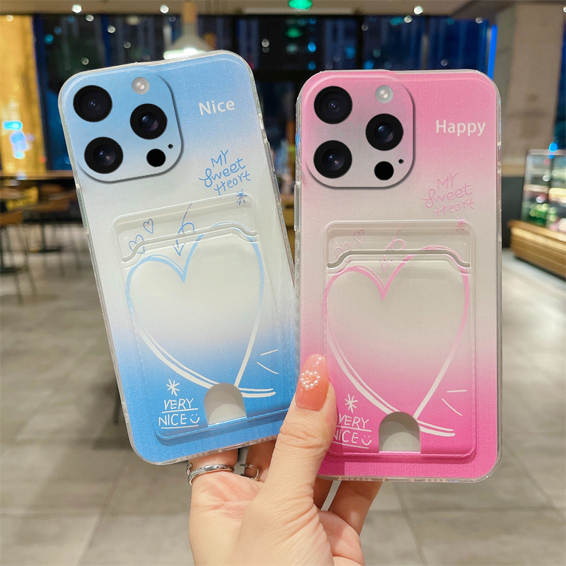 Phone cover iphone 16 Back case Card Holder Wallet Be LoveTransparent Soft Case For iphone 16Pro max Phone cases.