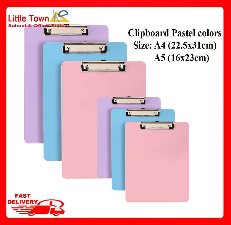 Paper Document holder Clip board pastel color Size A5 & A4 Lazada PH