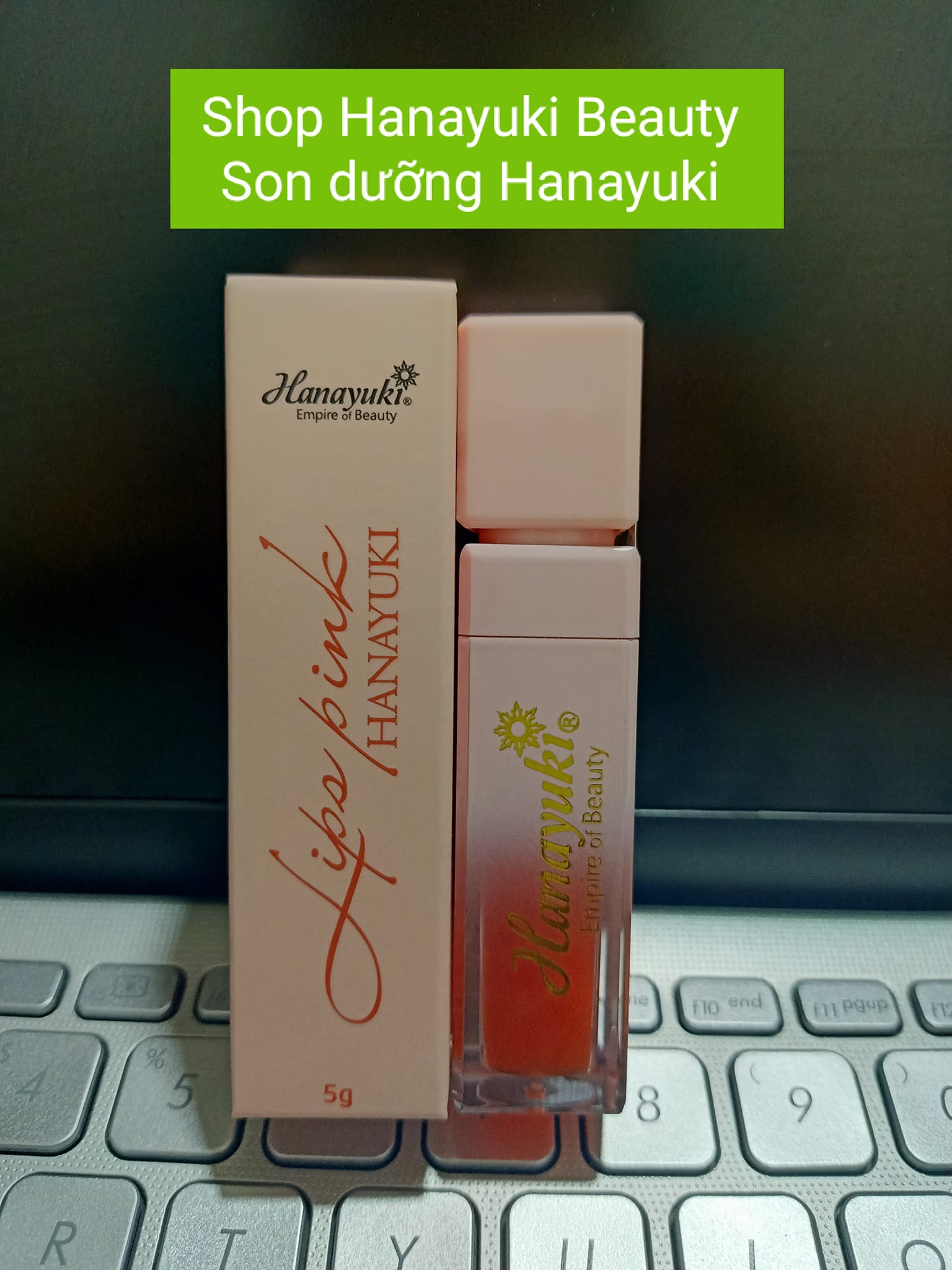 Son dưỡng Hanayuki xoá thâm, hồng môi-Lips Pink Hanayuki 5g