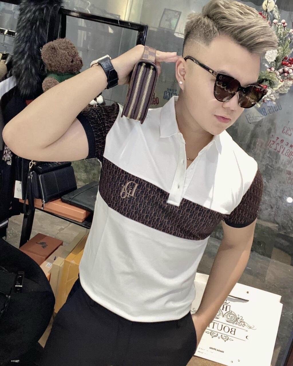 Áo thun nam đen cổ trụ tay ngắn thêu chữ đẹp nhiều mẫu mới nhất 2020 hàng chuẩn shop giá tốt KAYSTORE