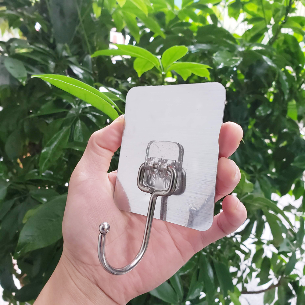 Móc dán tường siêu dính phủ nano bạc móc dính tường