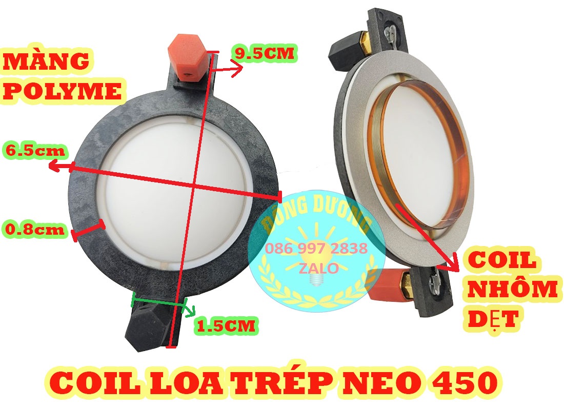 Coil trép 450 from neo-price 1 PCs-taper speaker treble anchor 450
