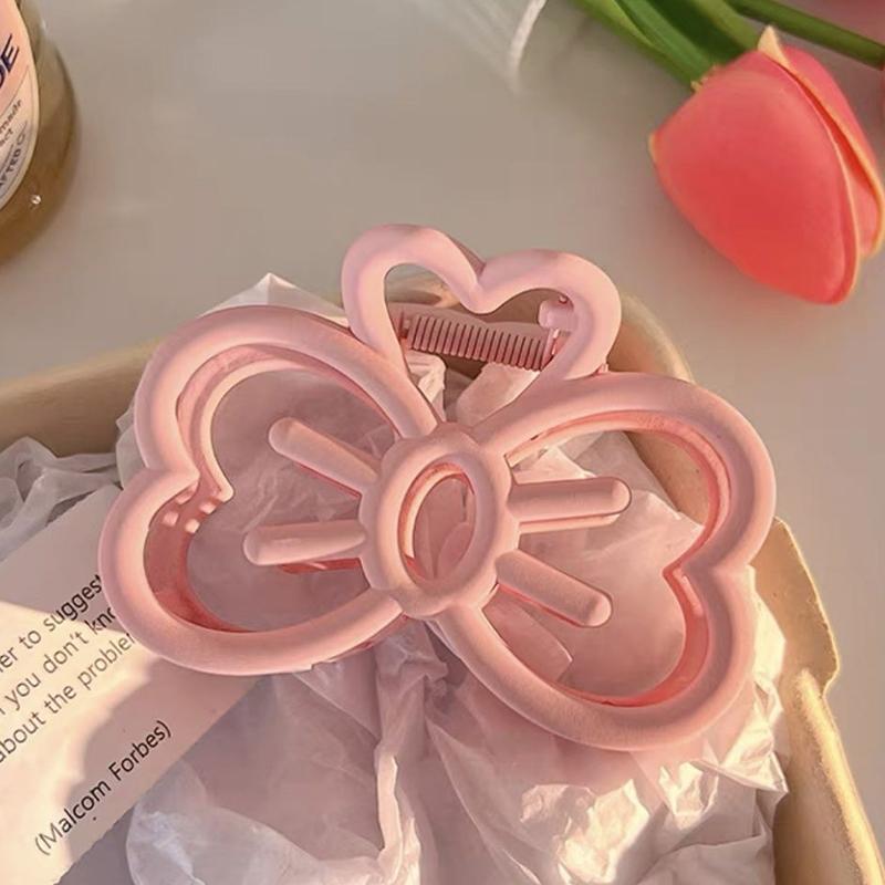 Trendy Hair Clip, Cute Bow Clip, Curling Clip, Pink Shark Clip