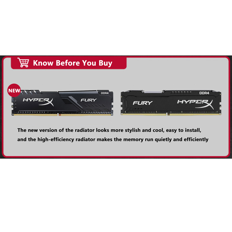 Kingston HyperX Fury RAM DDR4 32GB(16GBX2) 16GB(8GBX2) 2133/2400