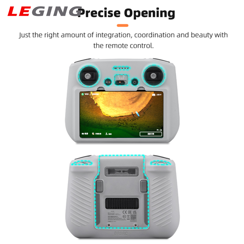 Protective Case Silicone Skin Cover Compatible For Dji Mini 3 Pro Rc With Screen Remote Control Dust Cover