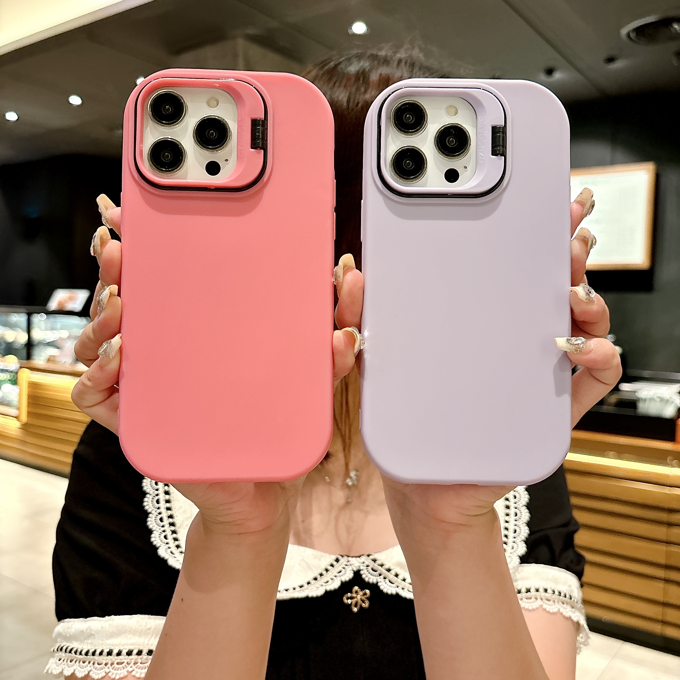 Sroof  Case For Samsung Galaxy A02S A03S A03 Core A04 A04E A04S A05 A05S M14 A06 A06S A10S A11 M11 A12 M12 A13 A14 A15 M15 F15 A16 A20 A30 A20S A21S New frosted frame bracket integrated drop-proof Phone Case Back Cover. 