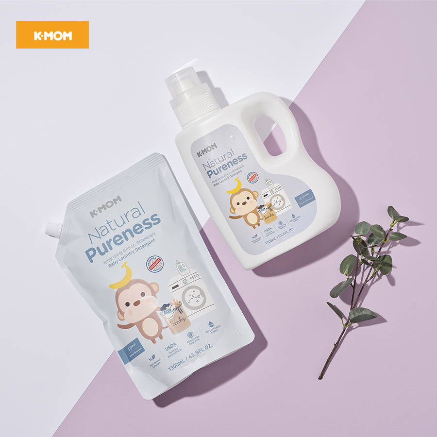 NƯỚC GIẶT ĐỒ SƠ SINH HỮU CƠ K-MOM HÀN QUỐC (TÚI 1300ML)