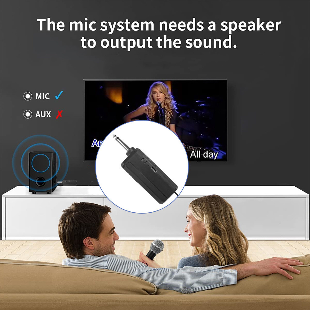 KEBIDU Micro karaoke Micro cầm tay không dây với bộ thu sạc cho tiệc cưới