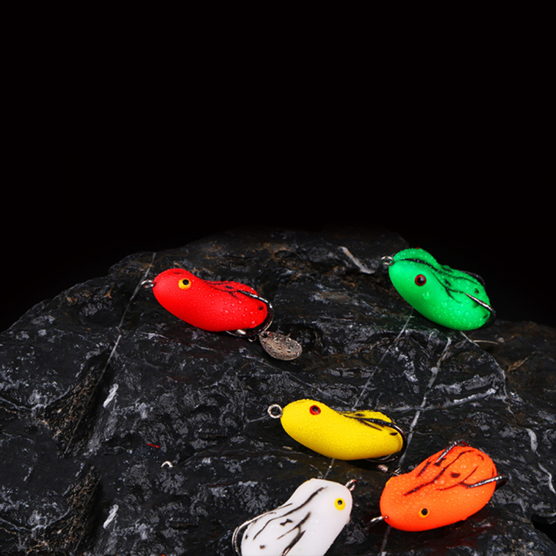 12g/5cm Bionic Frog Fishing Bait Double Hook Thunder Frog Lure Bait Simulation Soft Bait
