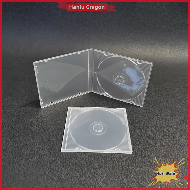 Hanlu 1pc 8cm readstar transparent pp ultrathin standard dvd case 3inch cd package portable cd storage box