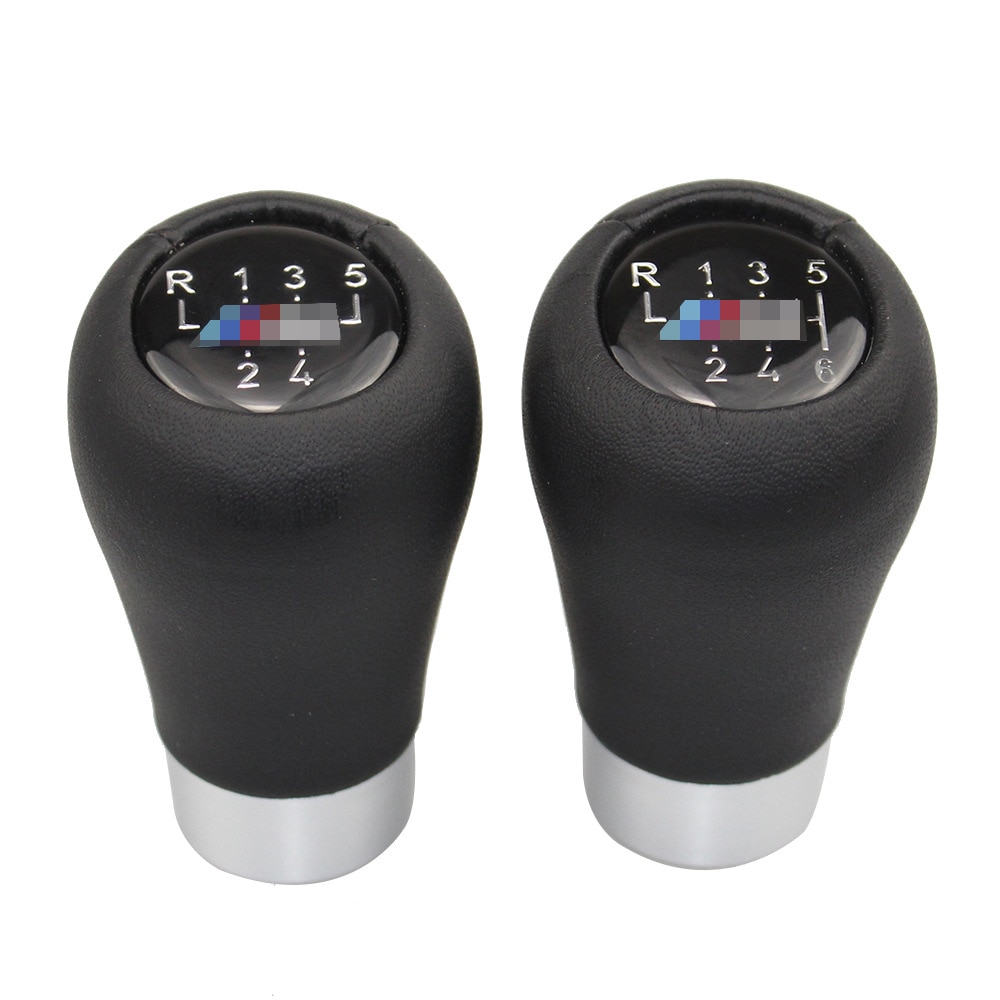 For 1Pc Car Gear Shift Knob Leather For BMW 1 3 5 6 Series E30 E36 E39 E46 E60 E81 E82 E87 E90 E53 E84 E83 5/6 Speed X1 X3 X5 M