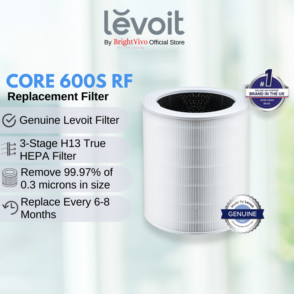 Levoit Air Purifier Replacement Filter Core 600S-RF, Genuine, for