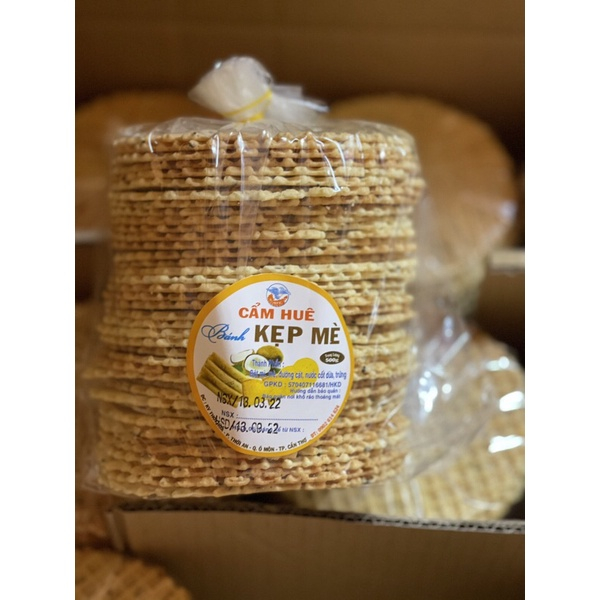 500gr bánh kẹp mè cốt dừa nướng cẩm huê đặc sản miền tây - ăn vặt - ăn vặt tuổi thơ