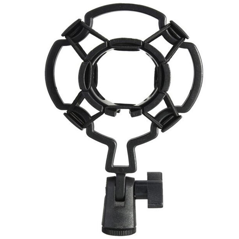 Universal Professional Condenser Microphone Mic Shock Mount Holder Studio Recording Bracket For Large Diaphram Mic Clip Black