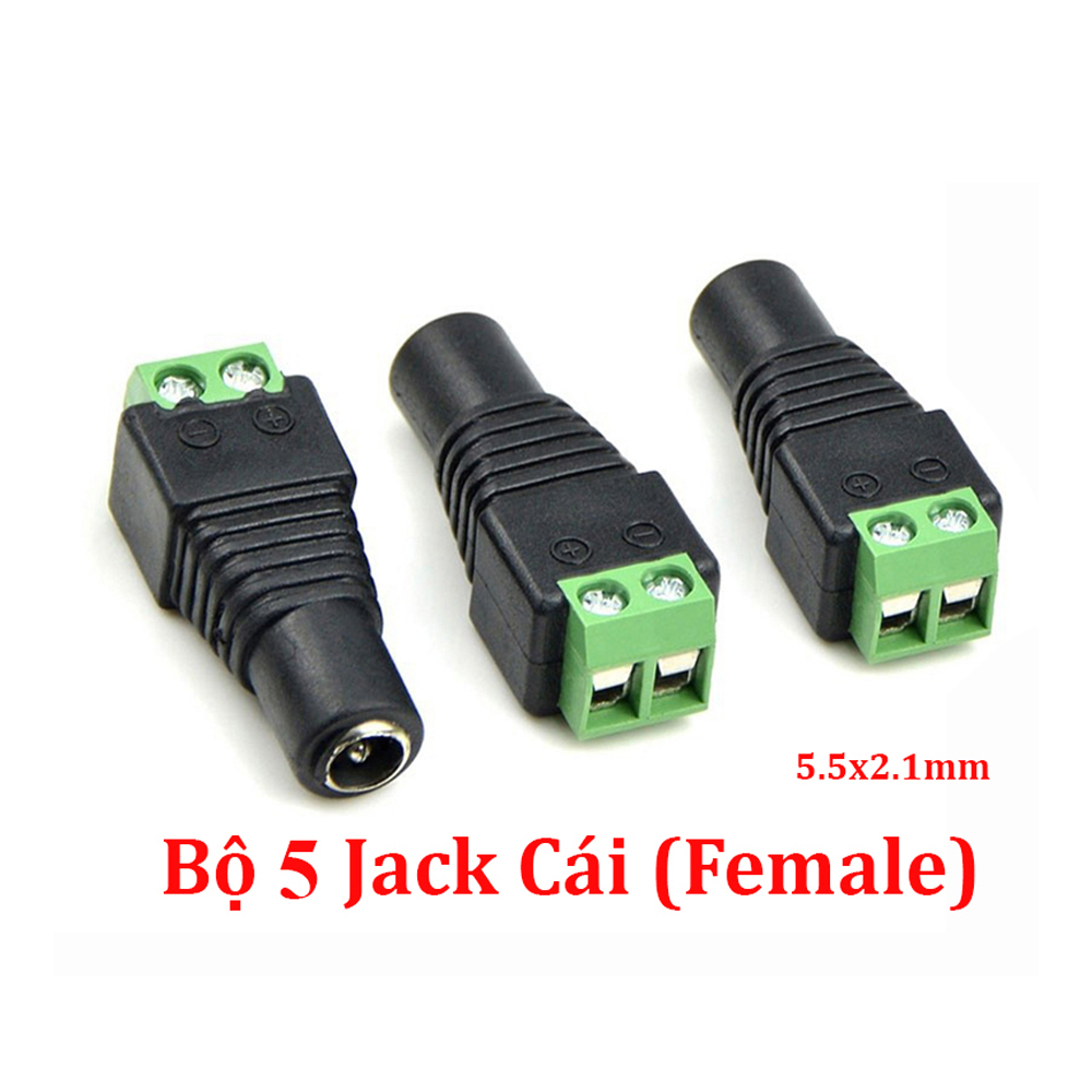 Jack nguồn DC vít vặn đực và cái