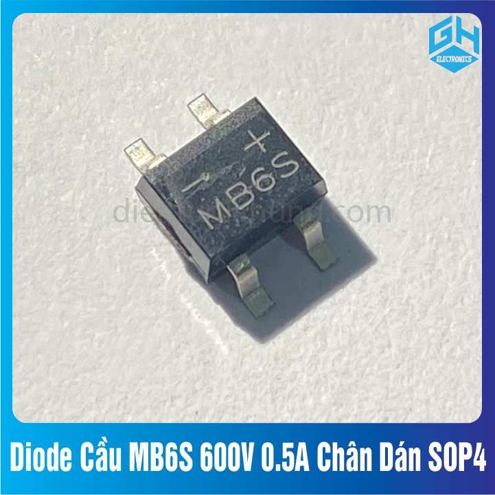 Combo 10 con Diode Cầu MB6S 600V 0.5A Chân Dán SOP 4