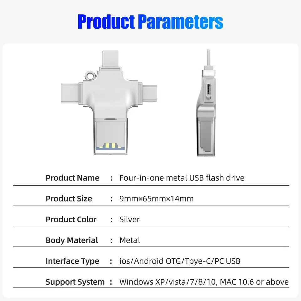 4 Trong 1 USB 3.0 Để Chiếu Sáng Loại C thẻ Micro TF Reader Micro Để Bộ chuyển đổi thẻ Micro SD USB OTG Một Để USB C Kết Nối Cho iPhone Realme Xiaomi